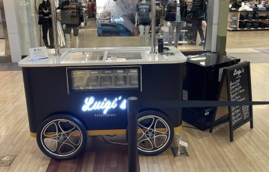 custom gelato push cart as concession stand in pennsylvania